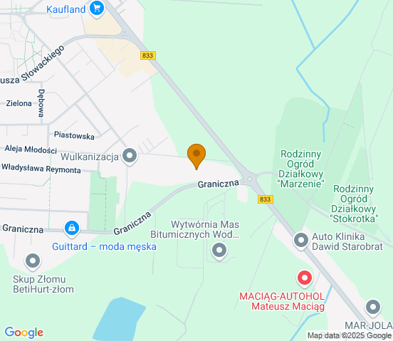 Mapa dojazdu do warsztatu samochodowego w miejscowości Kraśnik