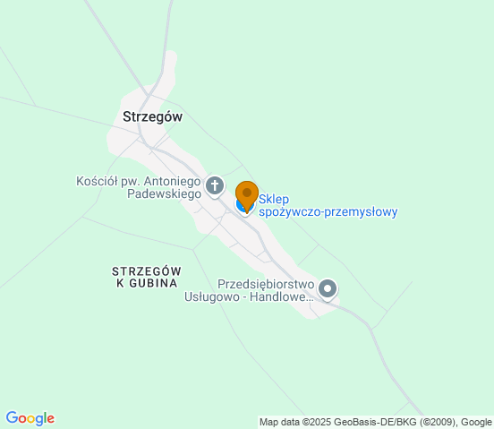 Mapa dojazdu do warsztatu samochodowego w miejscowości Gubin