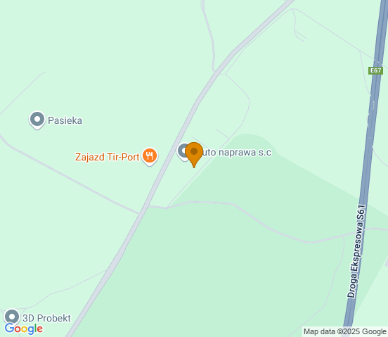 Mapa dojazdu do warsztatu samochodowego w miejscowości Szypliszki