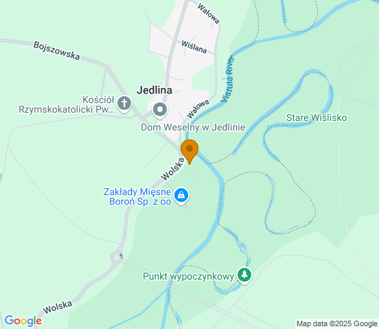 Mapa dojazdu do warsztatu samochodowego w miejscowości Jedlina